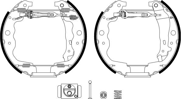 HELLA 8DB 355 022-871 - Bremžu loku komplekts www.autospares.lv