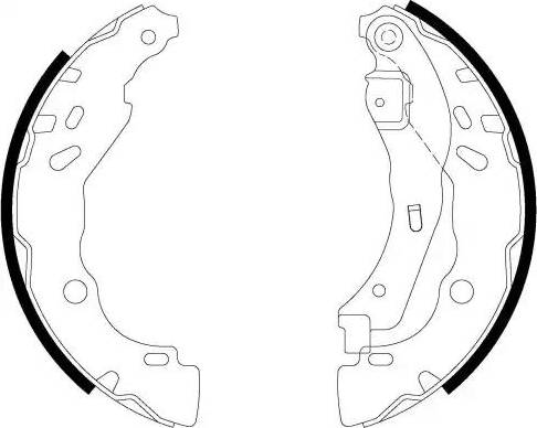 HELLA 8DB 355 022-341 - Brake Shoe Set www.autospares.lv