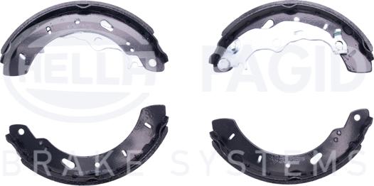 HELLA 8DB 355 022-201 - Комплект тормозных колодок, барабанные www.autospares.lv