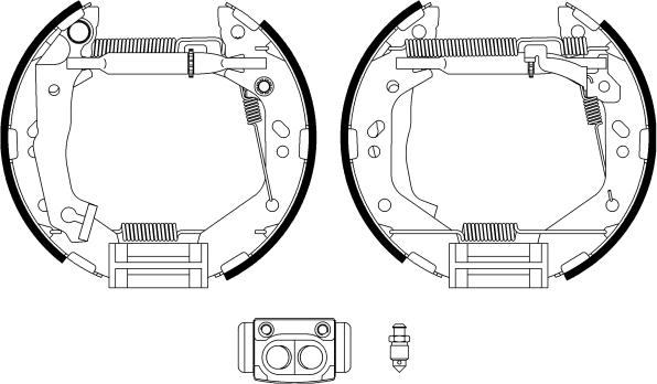 HELLA 8DB 355 022-781 - Bremžu loku komplekts www.autospares.lv