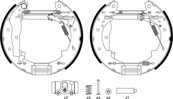 HELLA 8DB 355 022-731 - Bremžu loku komplekts www.autospares.lv