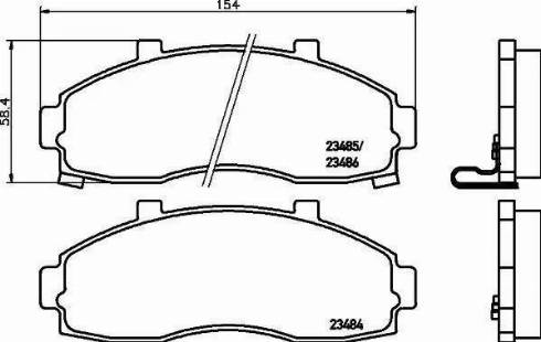 HELLA 8DB 355 009-951 - Bremžu uzliku kompl., Disku bremzes www.autospares.lv