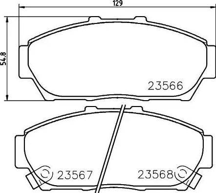 HELLA 8DB 355 009-981 - Brake Pad Set, disc brake www.autospares.lv