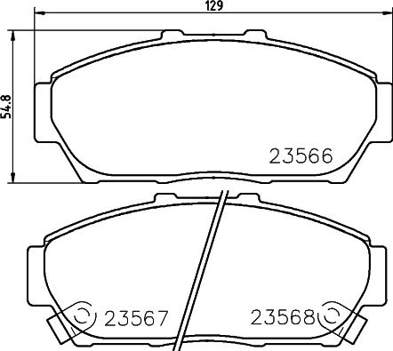 HELLA 8DB 355 027-681 - Brake Pad Set, disc brake www.autospares.lv