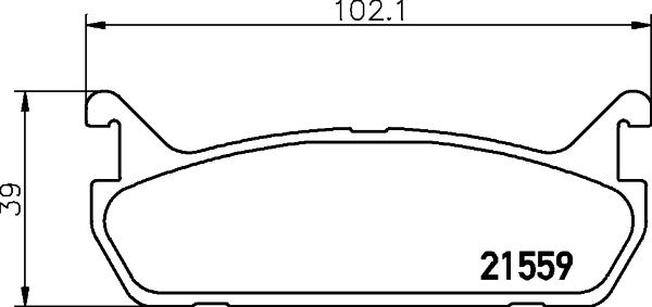 HELLA 8DB 355 027-061 - Bremžu uzliku kompl., Disku bremzes autospares.lv