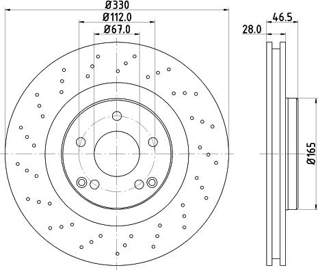 HELLA 8DD 355 124-421 - Bremžu diski www.autospares.lv