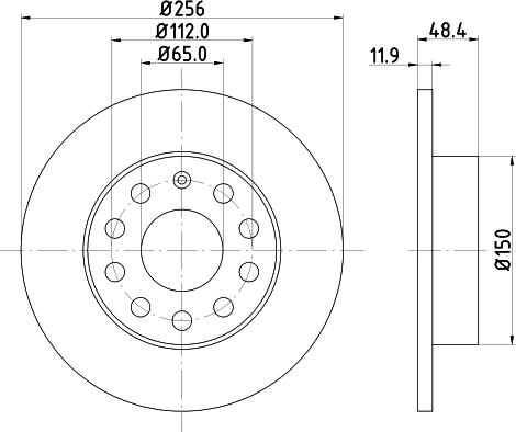 HELLA 8DD 355 109-631 - Brake Disc www.autospares.lv