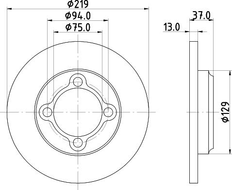 HELLA 8DD 355 109-041 - Bremžu diski www.autospares.lv