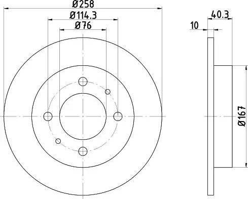 HELLA 8DD 355 109-061 - Bremžu diski www.autospares.lv