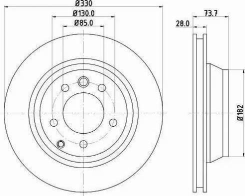 HELLA 8DD 355 121-111 - Bremžu diski autospares.lv