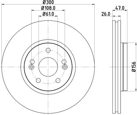 HELLA 8DD 355 109-301 - Bremžu diski www.autospares.lv