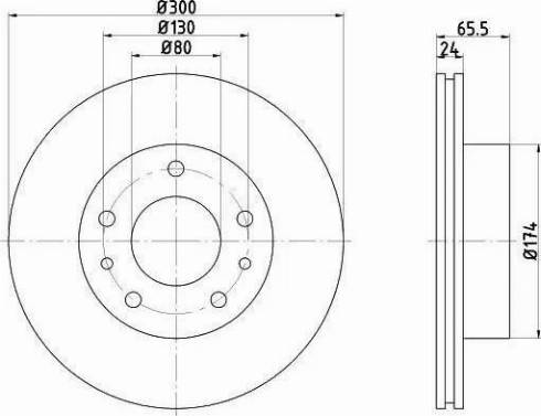 HELLA 8DD 355 104-431 - Тормозной диск www.autospares.lv