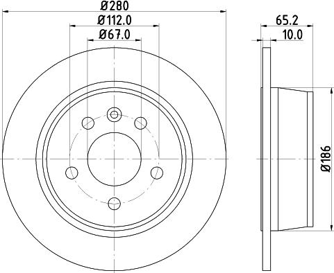 HELLA 8DD 355 104-541 - Bremžu diski www.autospares.lv