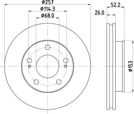 HELLA 8DD 355 104-561 - Bremžu diski www.autospares.lv