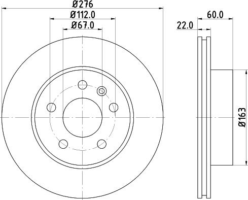 HELLA 8DD 355 104-521 - Тормозной диск www.autospares.lv