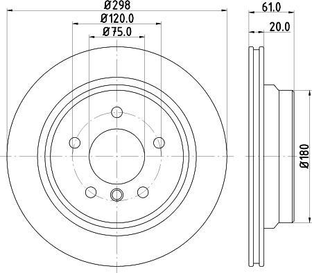 HELLA 8DD 355 124-391 - Bremžu diski autospares.lv