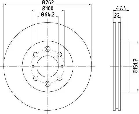 HELLA 8DD 355 104-041 - Bremžu diski www.autospares.lv