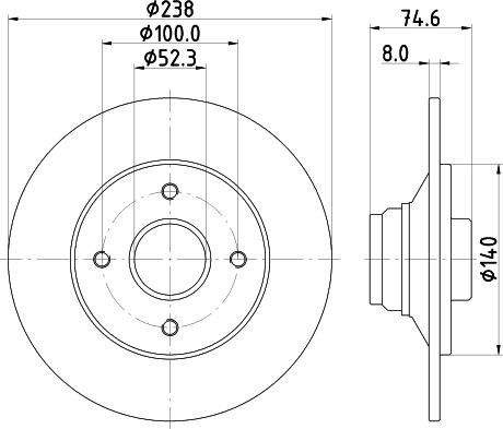 HELLA 8DD 355 124-171 - Bremžu diski autospares.lv