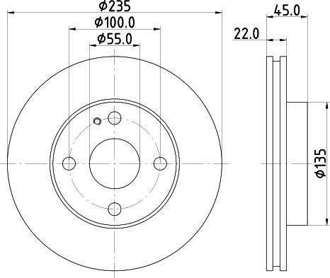 HELLA 8DD 355 104-151 - Bremžu diski www.autospares.lv