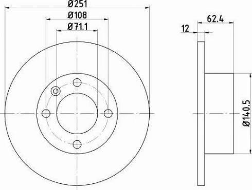 HELLA 8DD 355 104-831 - Bremžu diski www.autospares.lv