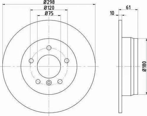 HELLA 8DD 355 104-801 - Bremžu diski autospares.lv