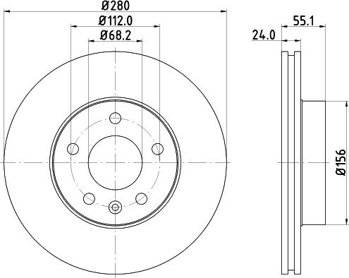 HELLA 8DD 355 105-591 - Bremžu diski www.autospares.lv