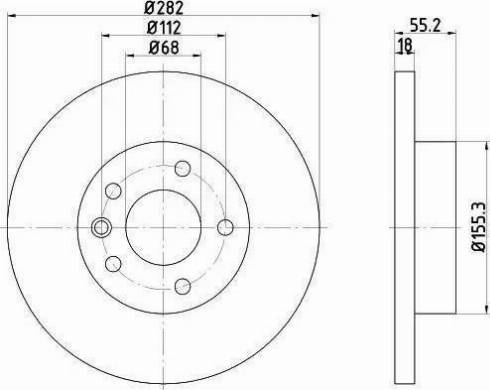 HELLA 8DD 355 105-571 - Тормозной диск www.autospares.lv