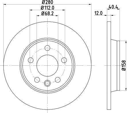 HELLA 8DD 355 105-601 - Bremžu diski www.autospares.lv