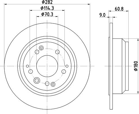 HELLA 8DD 355 105-001 - Bremžu diski www.autospares.lv