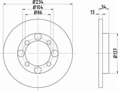 HELLA 8DD 355 105-781 - Bremžu diski www.autospares.lv