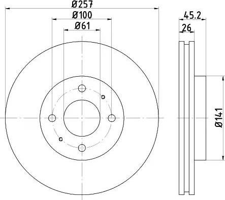 HELLA 8DD 355 106-481 - Bremžu diski www.autospares.lv