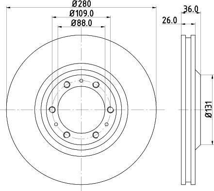 HELLA 8DD 355 106-001 - Bremžu diski www.autospares.lv