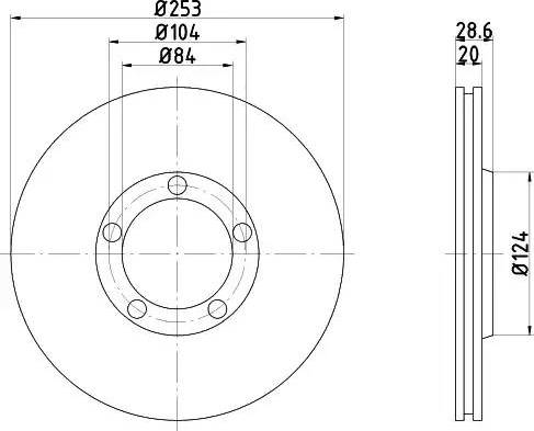 HELLA 8DD 355 106-281 - Brake Disc www.autospares.lv