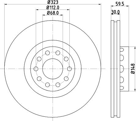 HELLA 8DD 355 106-702 - Bremžu diski www.autospares.lv