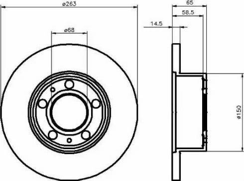 HELLA 8DD 355 100-451 - Bremžu diski www.autospares.lv