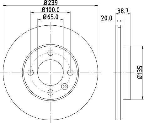 HELLA 8DD 355 100-192 - Bremžu diski www.autospares.lv