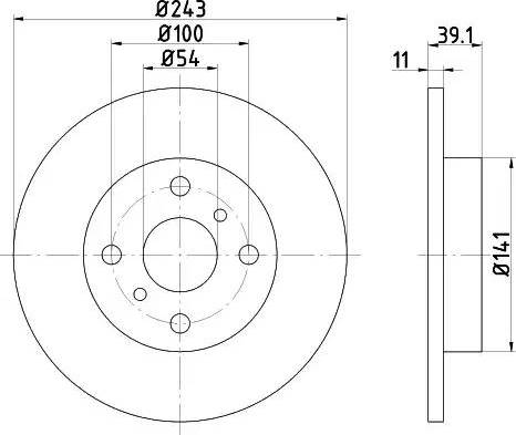 HELLA 8DD 355 101-441 - Bremžu diski www.autospares.lv