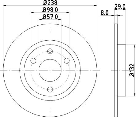 HELLA 8DD 355 101-451 - Bremžu diski www.autospares.lv