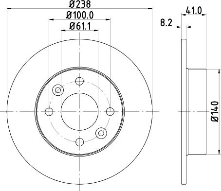 HELLA 8DD 355 101-221 - Bremžu diski www.autospares.lv