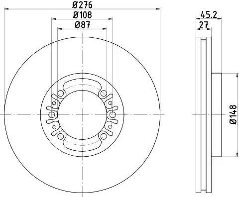 HELLA 8DD 355 108-511 - Bremžu diski www.autospares.lv