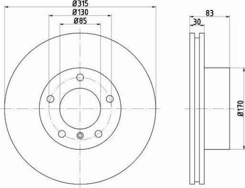 HELLA 8DD 355 108-581 - Bremžu diski www.autospares.lv