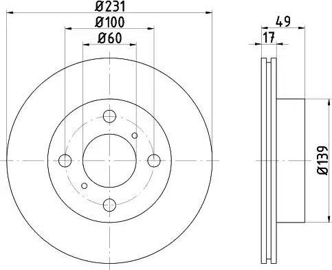 HELLA 8DD 355 108-571 - Bremžu diski www.autospares.lv