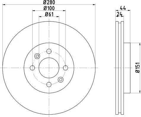 HELLA 8DD 355 108-651 - Bremžu diski www.autospares.lv