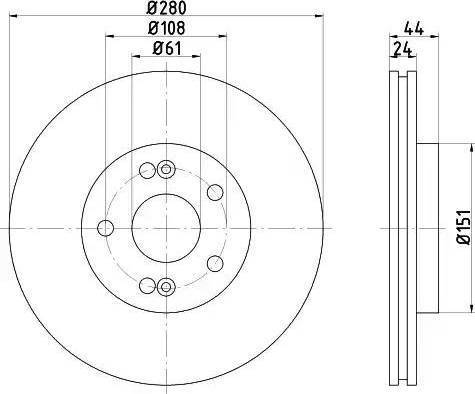 HELLA 8DD 355 108-631 - Bremžu diski www.autospares.lv