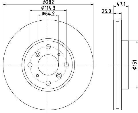 HELLA 8DD 355 108-131 - Bremžu diski www.autospares.lv