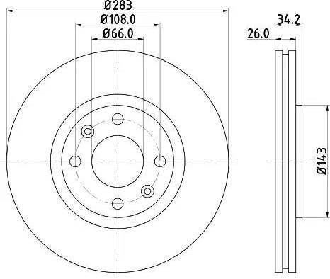 HELLA 8DD 355 108-361 - Bremžu diski www.autospares.lv