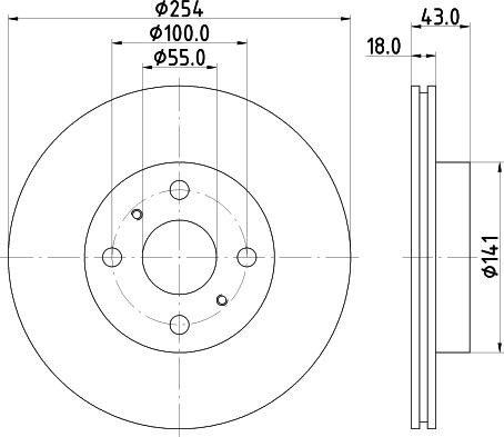 HELLA 8DD 355 108-721 - Bremžu diski www.autospares.lv