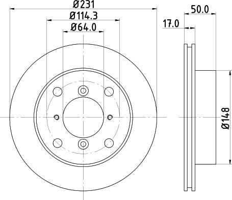 HELLA 8DD 355 103-921 - Bremžu diski www.autospares.lv