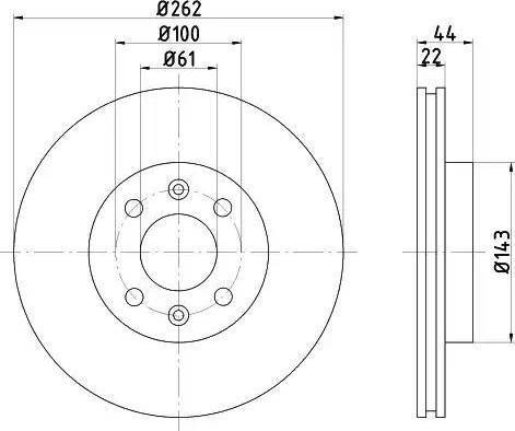 HELLA 8DD 355 103-491 - Bremžu diski autospares.lv