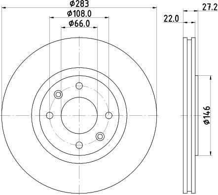 HELLA 8DD 355 103-001 - Bremžu diski autospares.lv